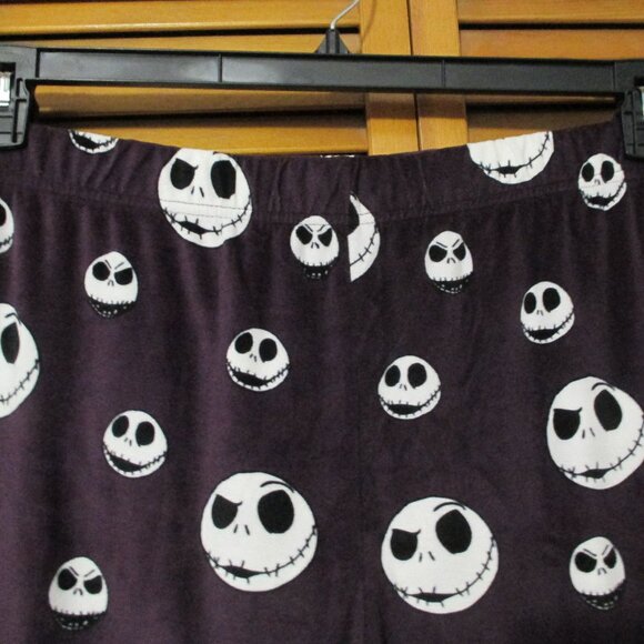 Disney pajama bottoms Jack Skellington deep purple, soft & stretchy size 3x - Picture 3 of 5